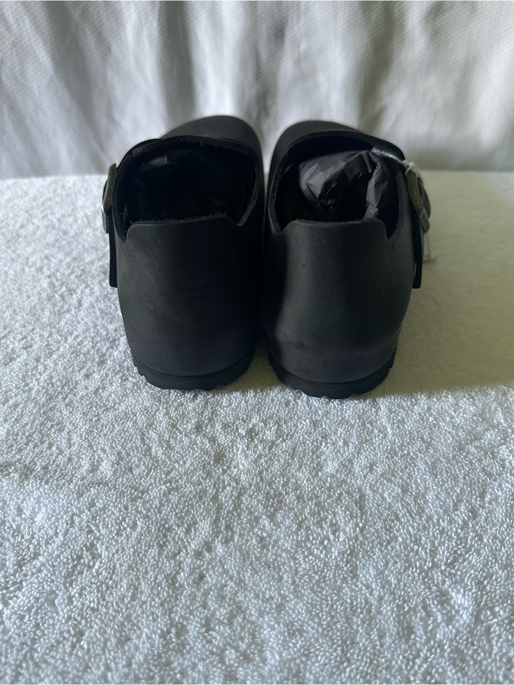 Birkenstock London BS Black Oiled Leather Clogs EU 39 US 8 Regular New Box - Picture 3 of 9